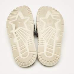 Dior Navy Blue/White Canvas Dway Flat Slides Size 35.5