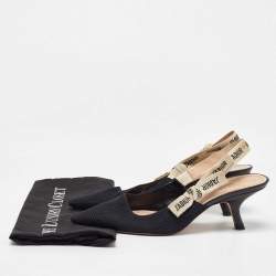 Pre Owned Dior Black Technical Fabric J'Adior Slingback Pumps Size 41