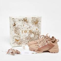 Dior Beige Neoprene and Rubber D-Connect Low Top Sneakers Size 40