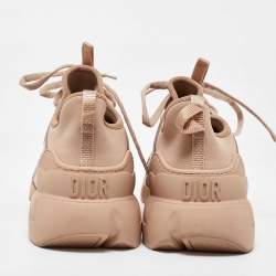 Dior Beige Neoprene and Rubber D-Connect Low Top Sneakers Size 40