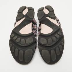 Dior Black Mesh Crystal Embellished Fusion Slip On Sneakers Size 38