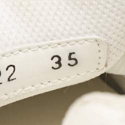 Dior White Suede and Leather Star Lace Up Sneakers Size 35