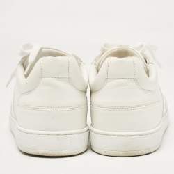 Dior White Suede and Leather Star Lace Up Sneakers Size 35