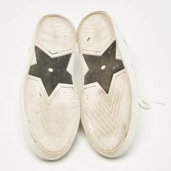 Dior White Suede and Leather Star Lace Up Sneakers Size 35