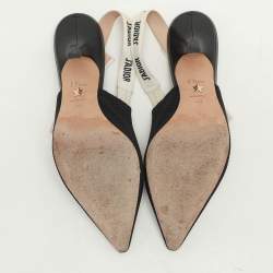 Pre Owned Dior Black Canvas J'Adior Slingback Sandals Size 40