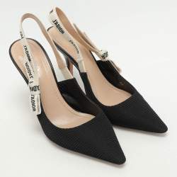 Pre Owned Dior Black Canvas J'Adior Slingback Sandals Size 40