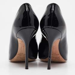 Pre Owned Dior Black Patent Leather Pointed Toe Pumps Size 38