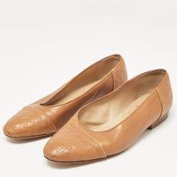 Dior Brown Quilted Cannage Leather Ballet Flats Size 39