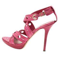 Pre Owned صندل ديور جلد وردي ذو فتحات مقاس 39.5