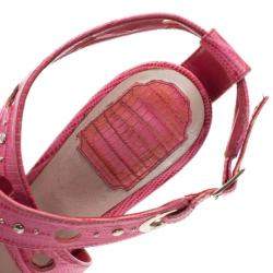 Pre Owned صندل ديور جلد وردي ذو فتحات مقاس 39.5