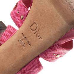 Pre Owned صندل ديور جلد وردي ذو فتحات مقاس 39.5