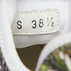 Pre Owned Dior Multicolor Printed Fabric and Rubber D-Connect Sneakers Size 38.5