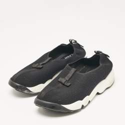 Dior Black Mesh Fusion Slip On Sneakers Size 36.5