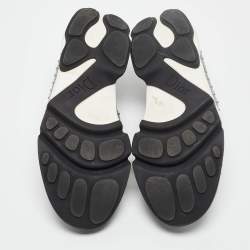 Pre Owned Dior Grey Mesh Fusion Slip On Sneakers Size 38.5