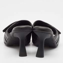 Dior Black Leather Diorevolution Slide Sandals Size 38