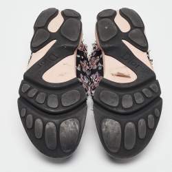 Dior Black Mesh Fusion Floral Embellished Sneakers Size 38