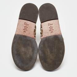 Pre Owned Dior Beige Leather D-Trap Sandals Size 36.5
