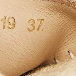 Pre Owned Dior Navy Blue/Beige Oblique Canvas Granville Espadrille Mules Size 37