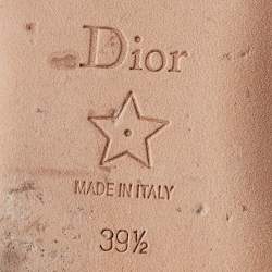 Dior Beige Cannage Leather Pearl Bow Ballet Flats Size 39.5