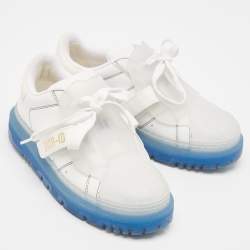 Dior White Leather and Rubber Dior ID  Sneakers Size 36.5