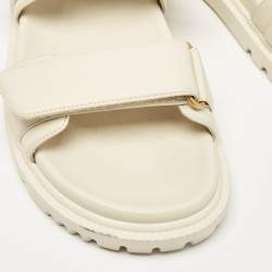 Dior Cream Leather DiorAct Slingback Sandals Size 35.5