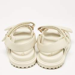 Dior Cream Leather DiorAct Slingback Sandals Size 35.5