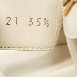 Dior Cream Leather DiorAct Slingback Sandals Size 35.5