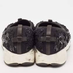 Dior Black Mesh Embellished Fusion Sneakers Size 39.5