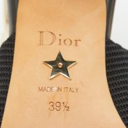 Pre Owned Dior Black Canvas J'Adior Slingback Pumps Size 39.5