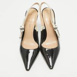 Pre Owned Dior Black Patent Leather J'Adior Pumps Size 37