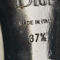 Pre Owned Dior White Leather Ankle Strap Sandals Size 37.5