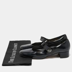 Dior Black Leather D-Doll Mary Jane Pumps Size 38