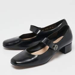 Dior Black Leather D-Doll Mary Jane Pumps Size 38