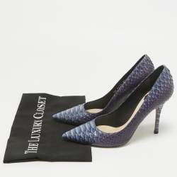 Dior Two Tone Python Leather Cherie Pumps Size 37