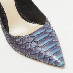 Dior Two Tone Python Leather Cherie Pumps Size 37