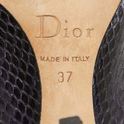 Dior Two Tone Python Leather Cherie Pumps Size 37