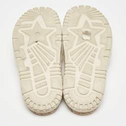 Dior Cream Cannage Quilted Leather D-Twist Espadrille Flat Sandals Size 38.5