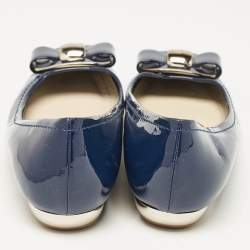 Dior Blue Patent Leather Ballet Flats Size 35.5