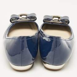 Dior Blue Patent Leather Ballet Flats Size 35.5