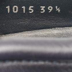 Dior Blue Denim and Leather Embellished Slip On Sneakers Size 39.5