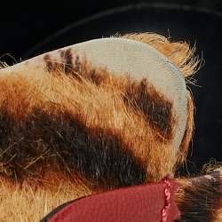 Pre Owned Dior Multicolor Calf Hair and Leather Lace Up Sneakers Size 37