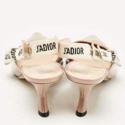Pre Owned Dior Beige Patent J'Adior Slingback Pumps Size 39
