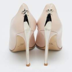Pre Owned Dior Beige Leather Pointed-Toe Pumps Size 37.5