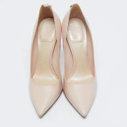 Pre Owned Dior Beige Leather Pointed-Toe Pumps Size 37.5