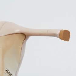 Pre Owned Dior Beige Leather Pointed-Toe Pumps Size 37.5