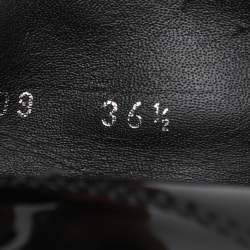 Dior Black Leather and Patent Leather Low Top Sneakers Size 36.5