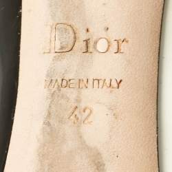 Dior Tricolo Leather and Python Leather Pointed Toe Pumps Size 42