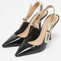 Pre Owned Dior Black Patent Leather J'adior Pumps Size 37.5
