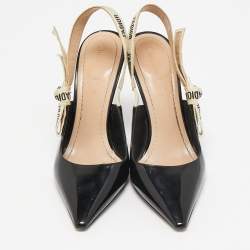 Pre Owned Dior Black Patent Leather J'adior Pumps Size 37.5