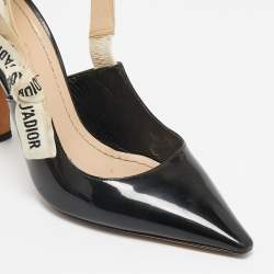 Pre Owned Dior Black Patent Leather J'adior Pumps Size 37.5